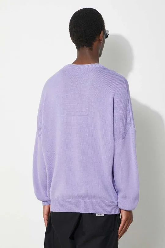 032C wool jumper Selfie Sweater men’s violet color SS24-K-1011