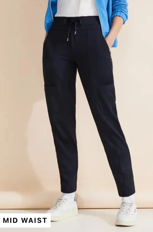 377352- Navy Cargo Pants - Street One