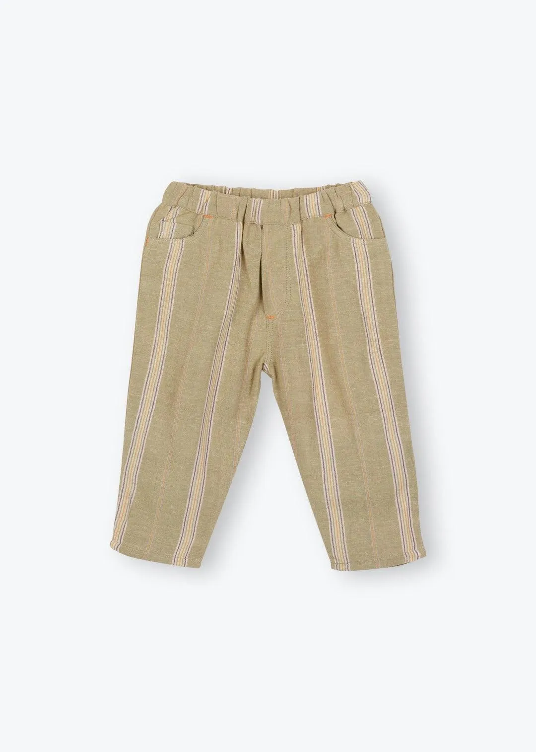 [70%OFF] STRIPED BABY PANTS LINEN