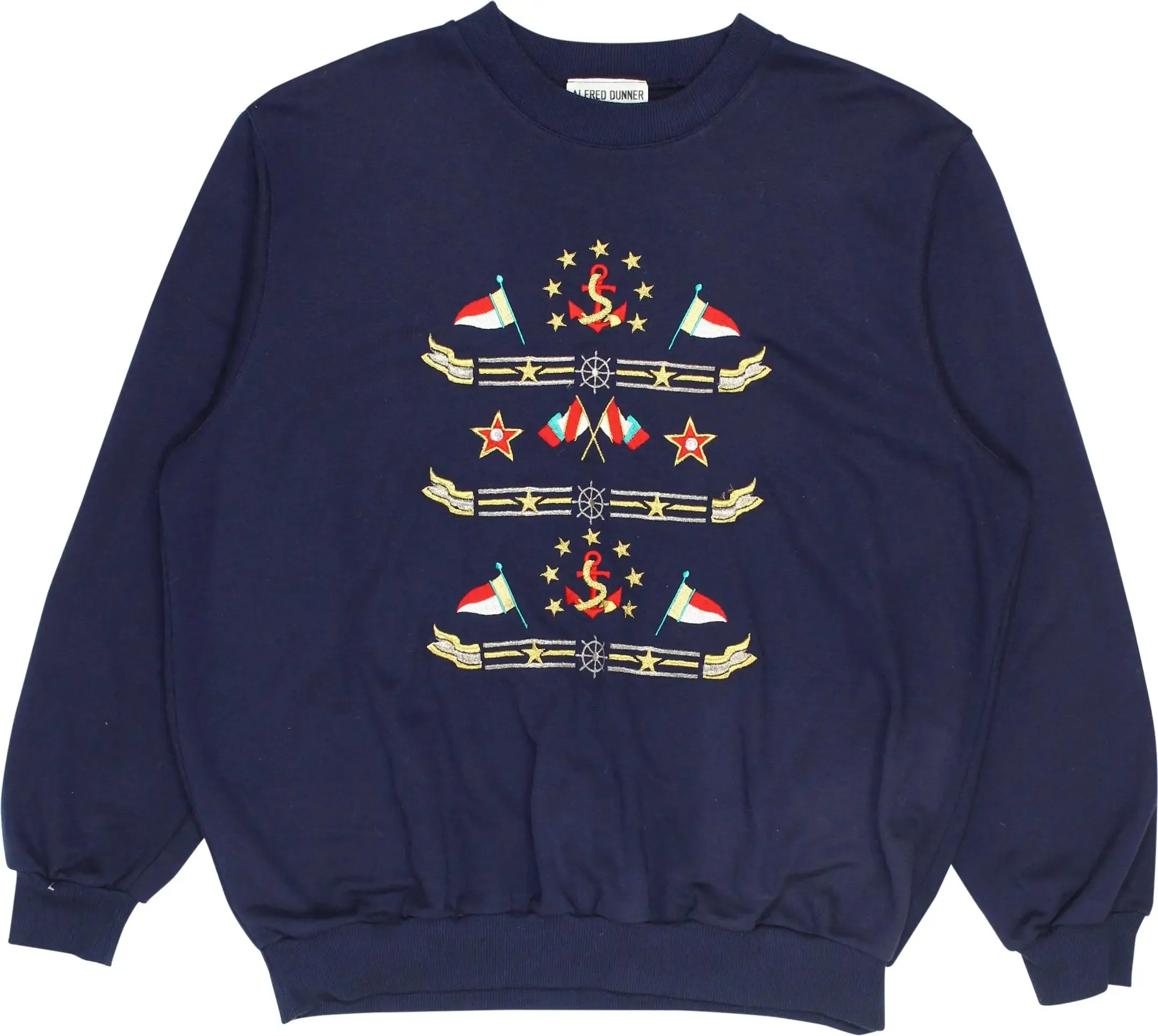 90s Embroiderd Sailor Sweater | ThriftTale