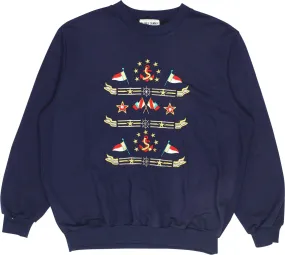 90s Embroiderd Sailor Sweater | ThriftTale