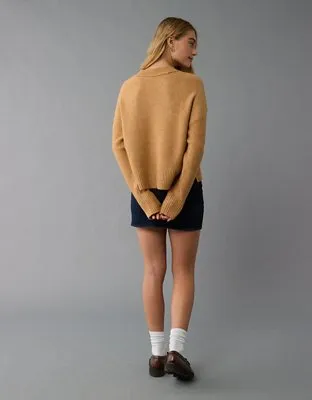 AE Slouchy Cropped Pullover Sweater-