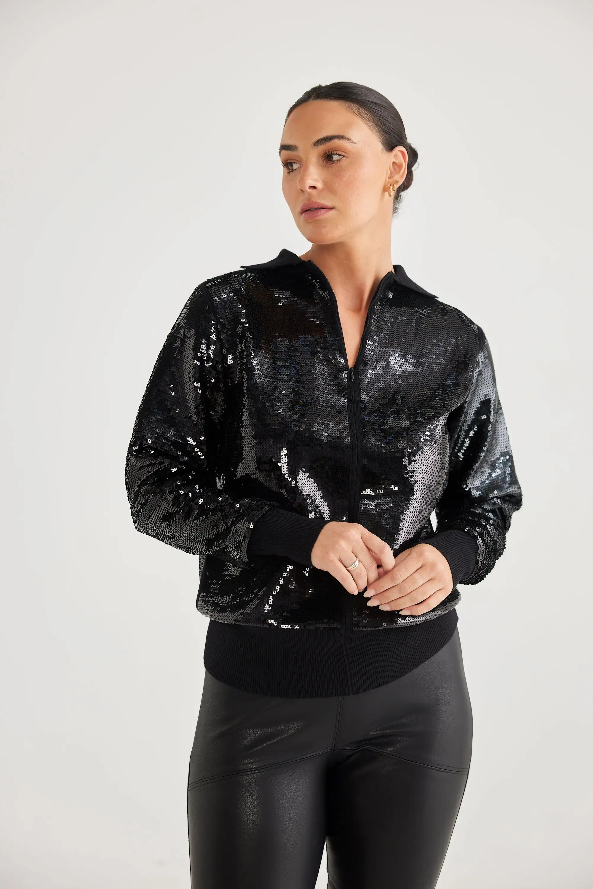 Ambient Sequin Knit- Black