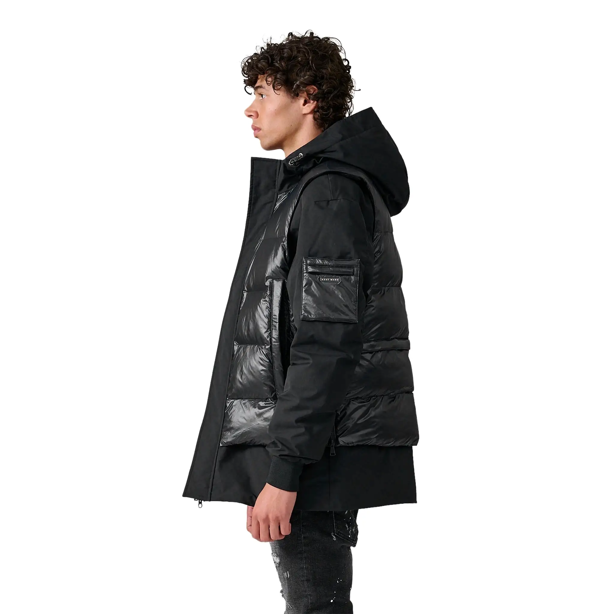 Azat Mard Black Down Puffer Jacket