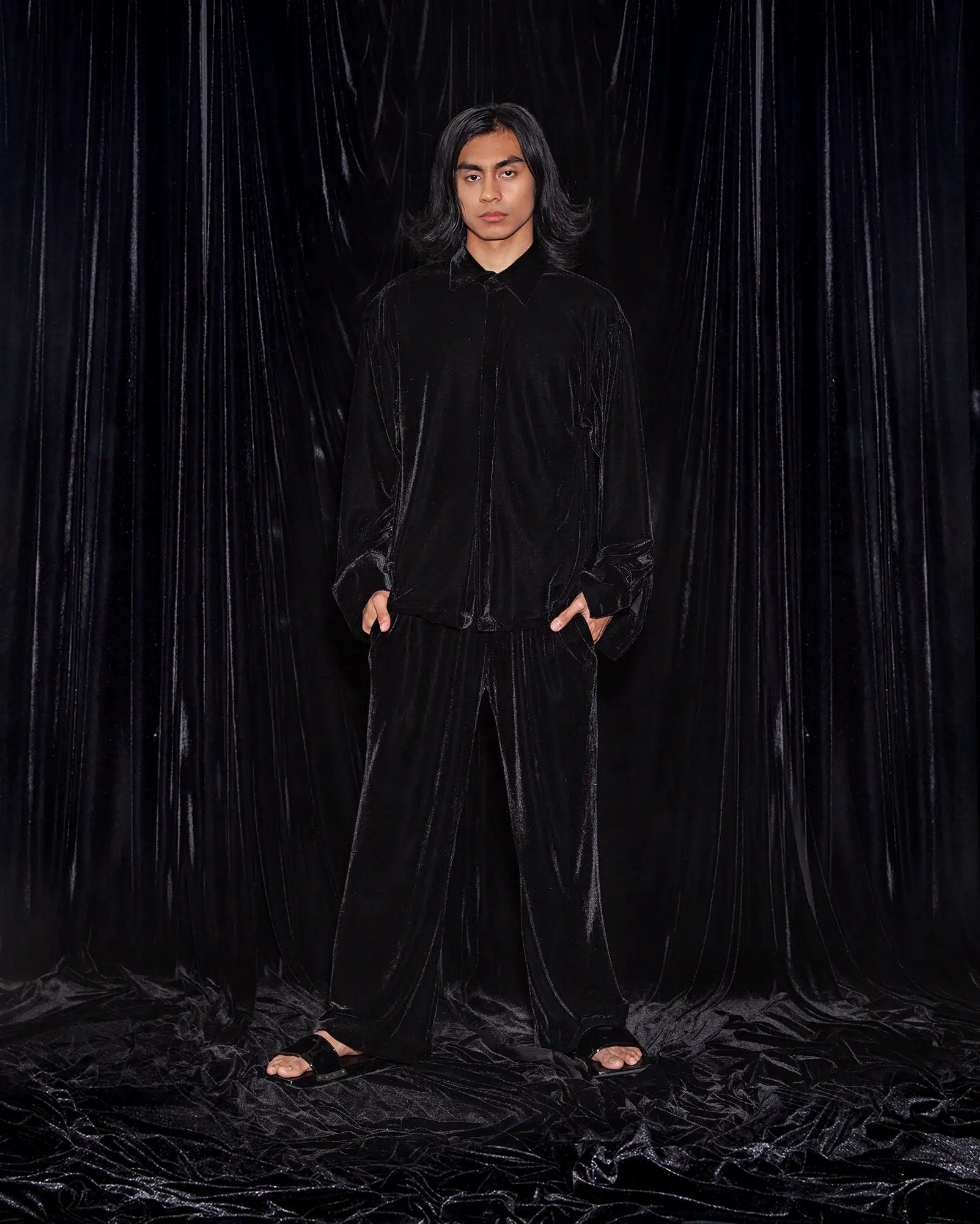 Baldu Shirt Pants (Black Velvet)