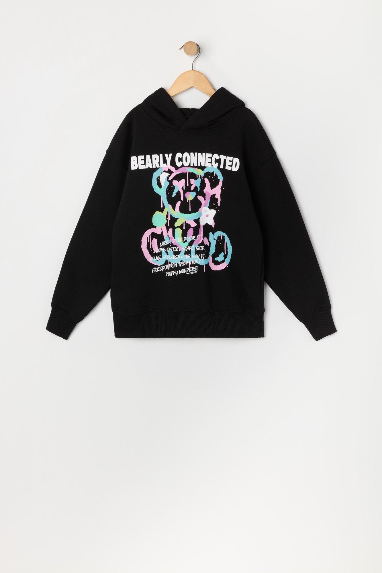 Boys Bearly Connected Fleece Hoodie