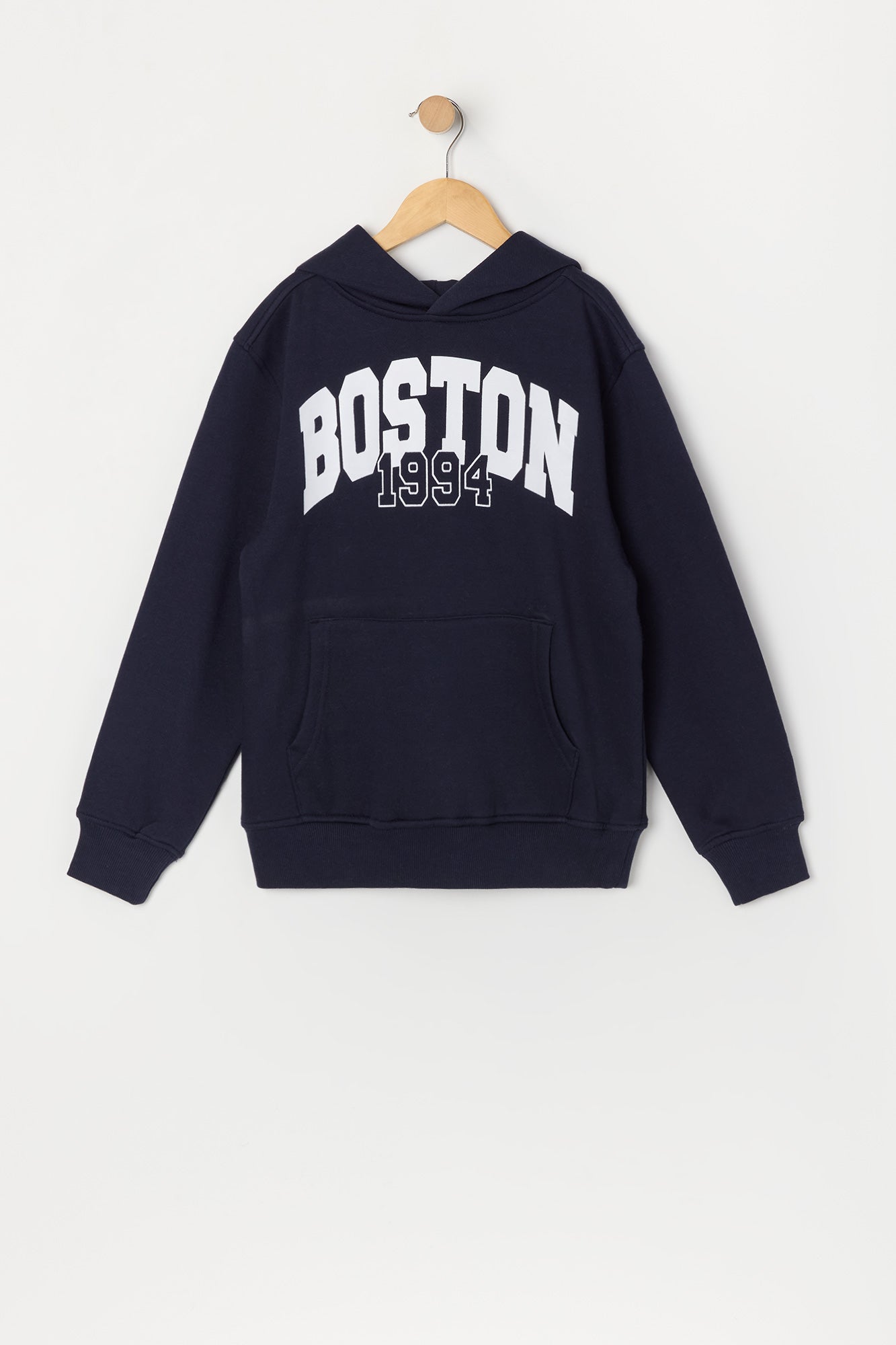 Boys Boston Embroidered Fleece Hoodie