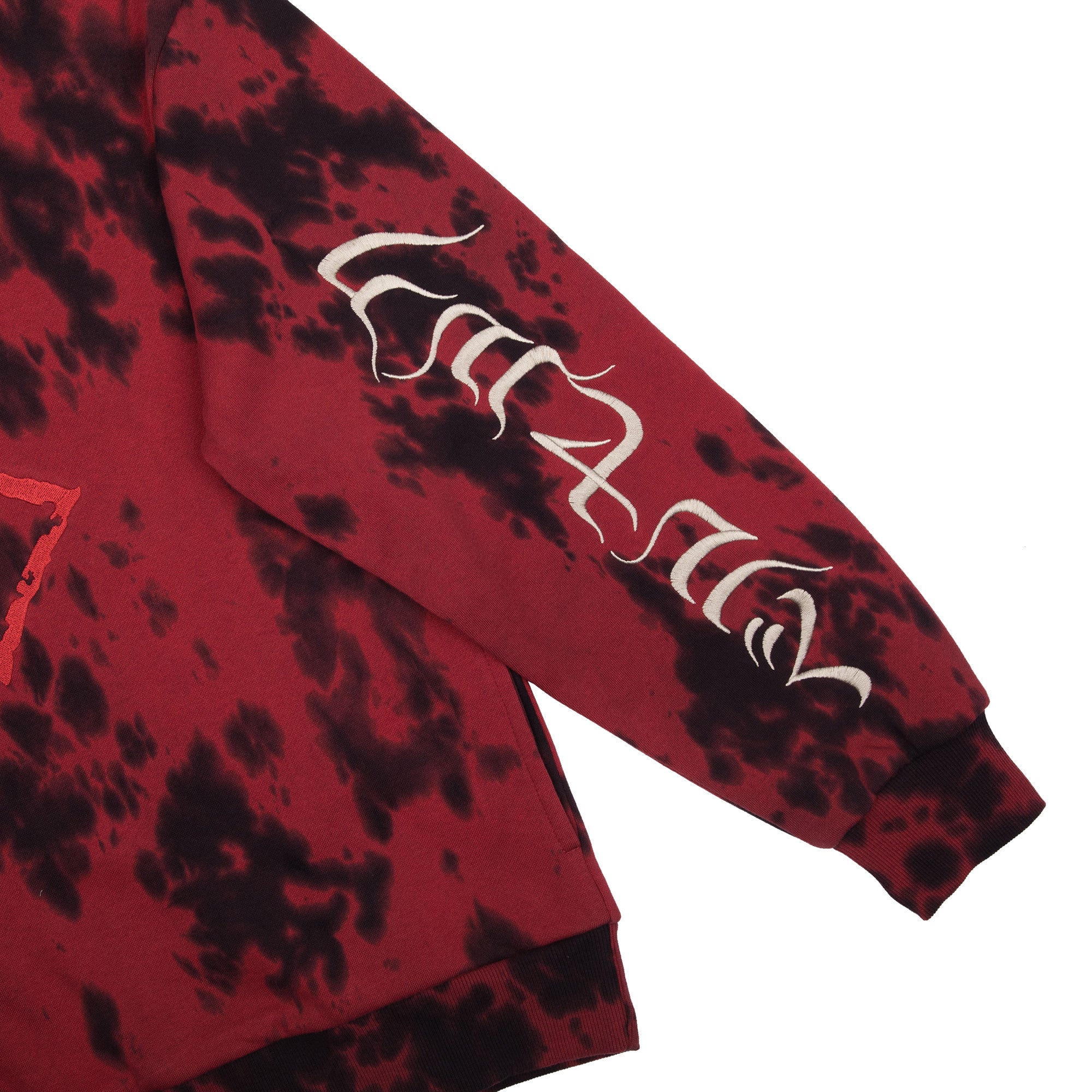 Brand of Sacrifice Red Acid Wash Hoodie