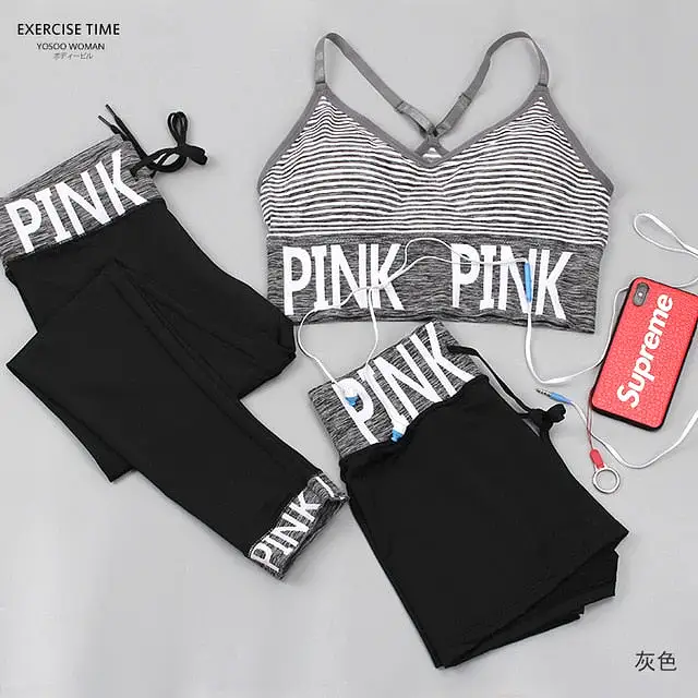 Bra+yoga pants yoga suit sportwear