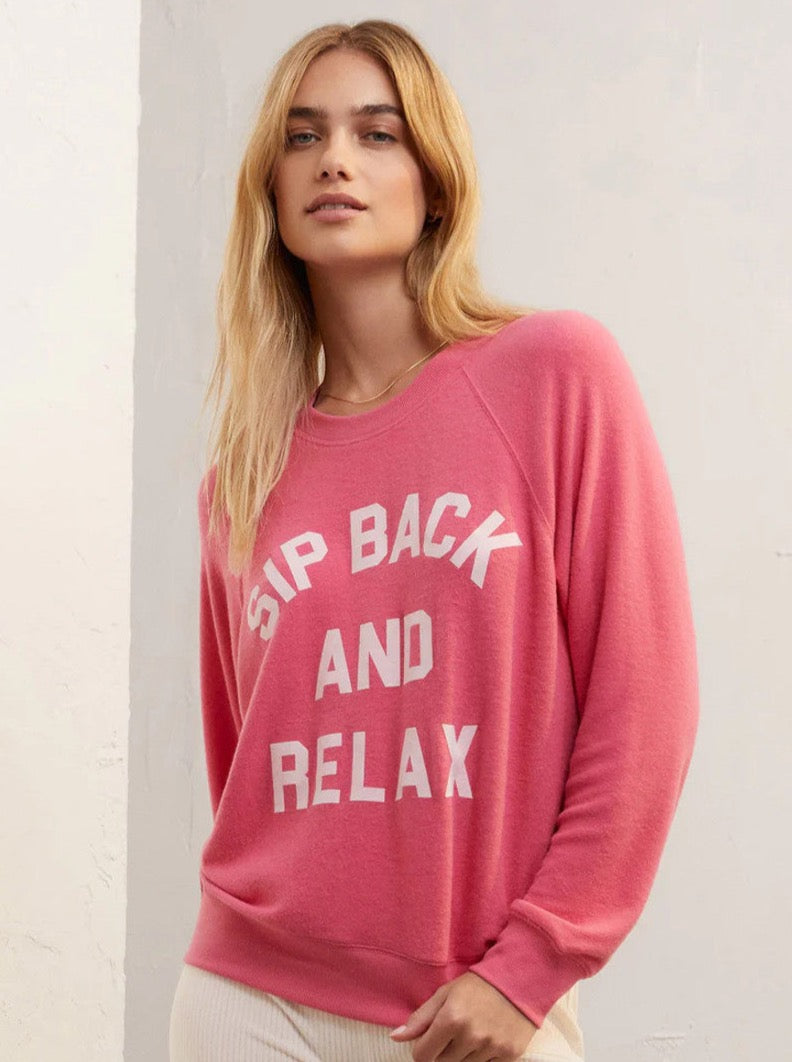 Cassie Sip Back Top - Pink Rose