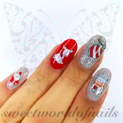 Christmas Nails Snowman Nail Stickers