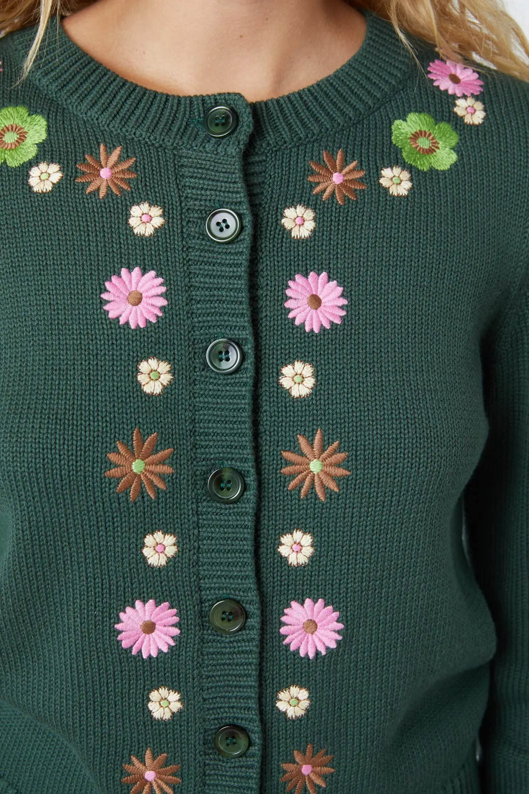 Daisy Embroidered Cardi