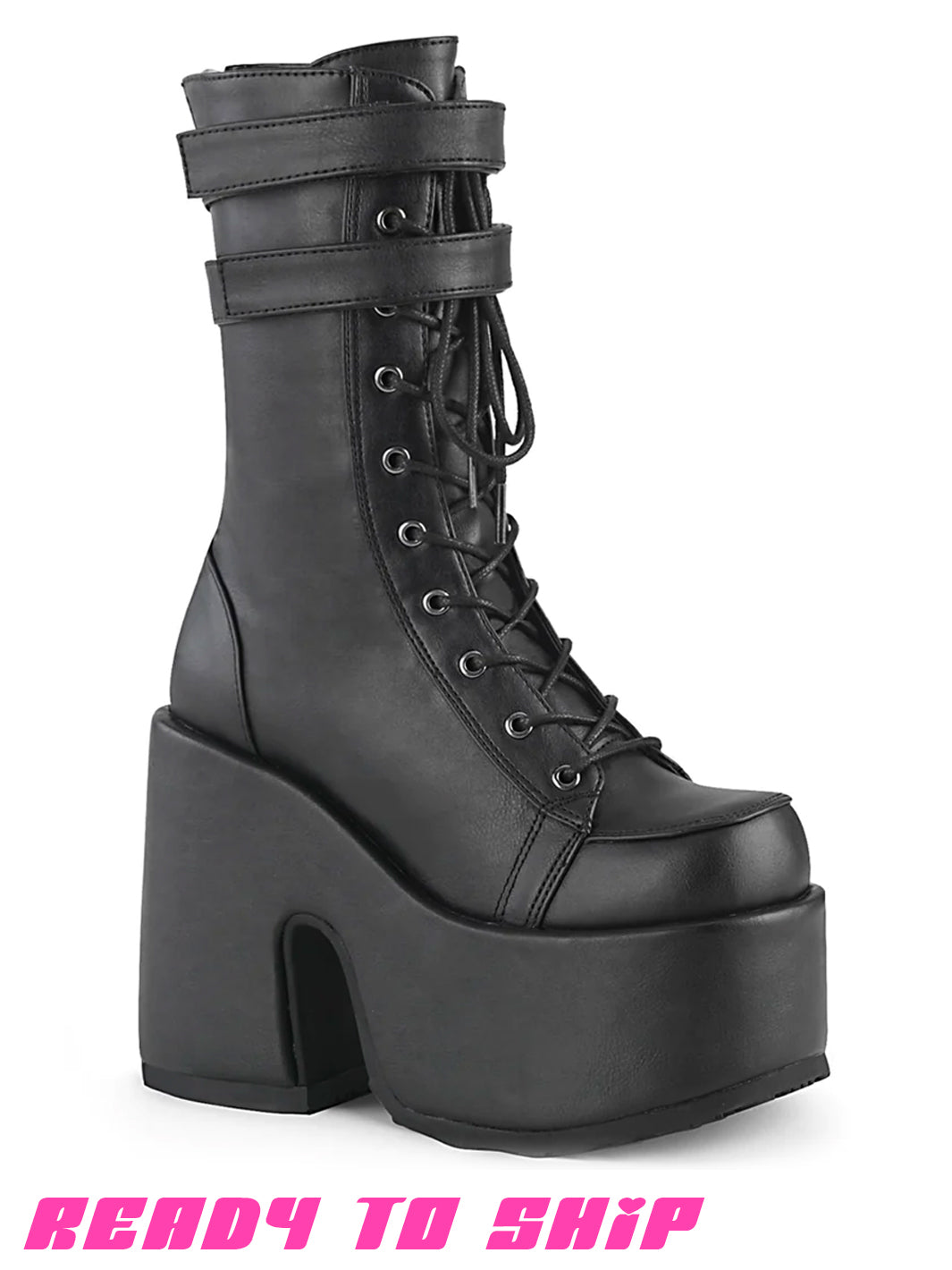 DEMONIA CAMEL 250 PLATFORM COMBAT BOOTS