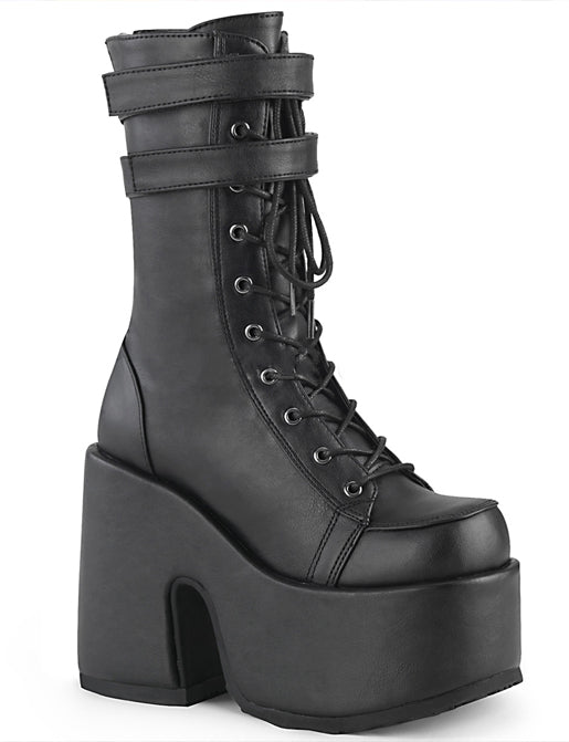 DEMONIA CAMEL 250 PLATFORM COMBAT BOOTS