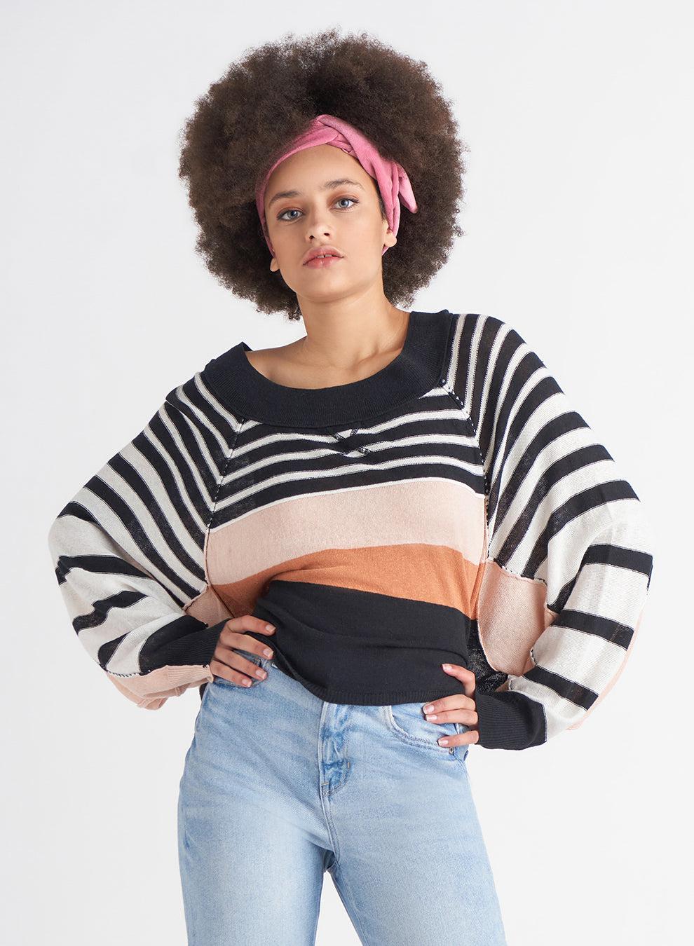 Dex Colorblock Stripe Sweater