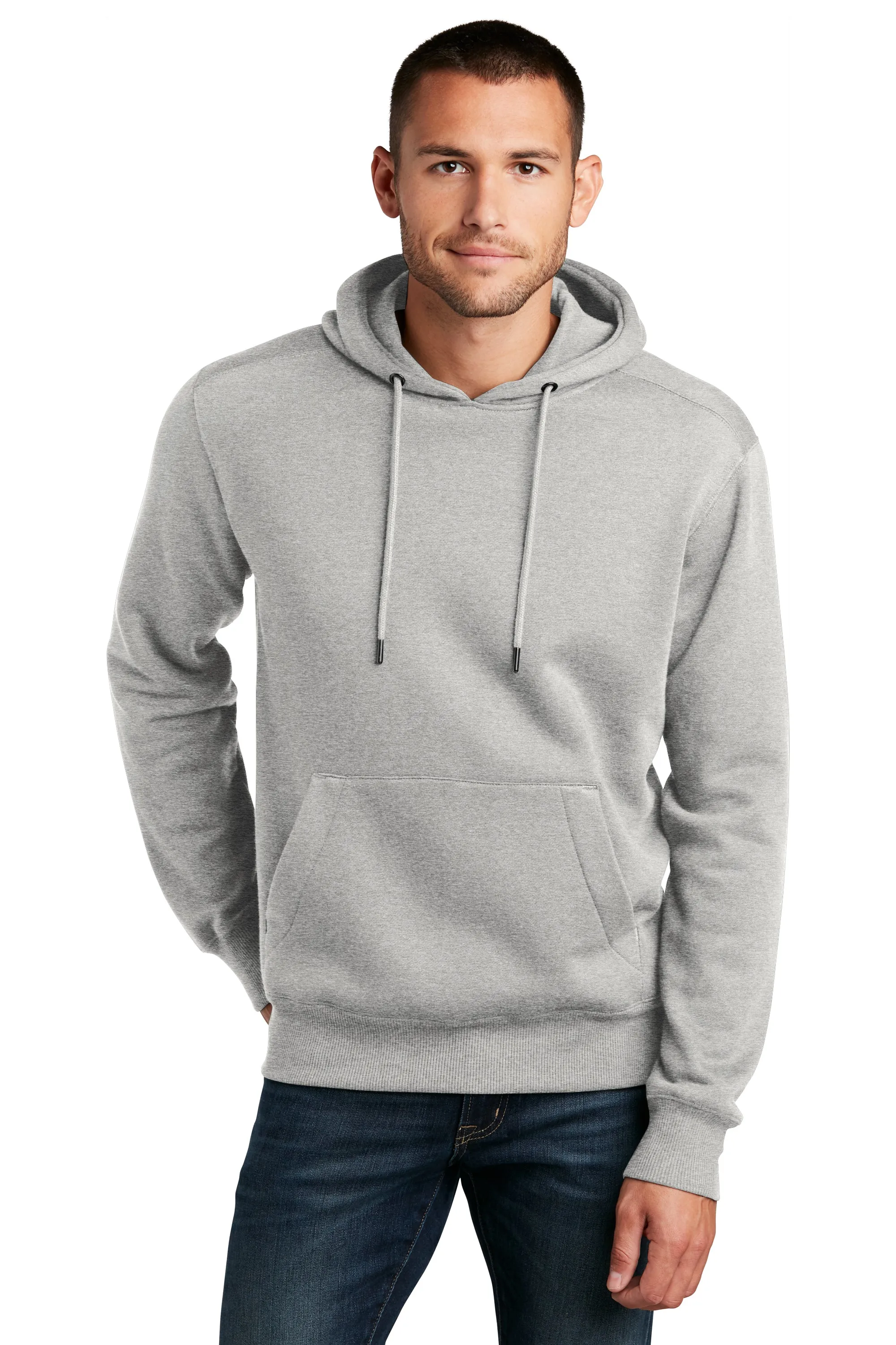 District Perfect Weight Fleece Unisex Hoodie - Heathered Steel