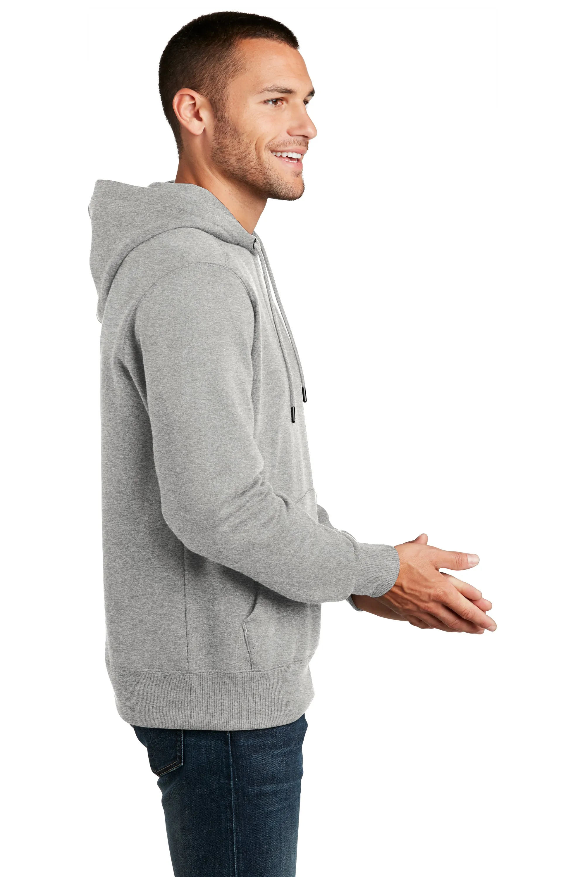 District Perfect Weight Fleece Unisex Hoodie - Heathered Steel