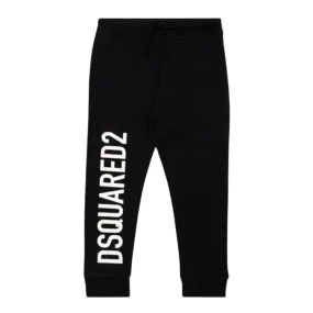 Dsquared2 Track Pants Vertical Logo Black