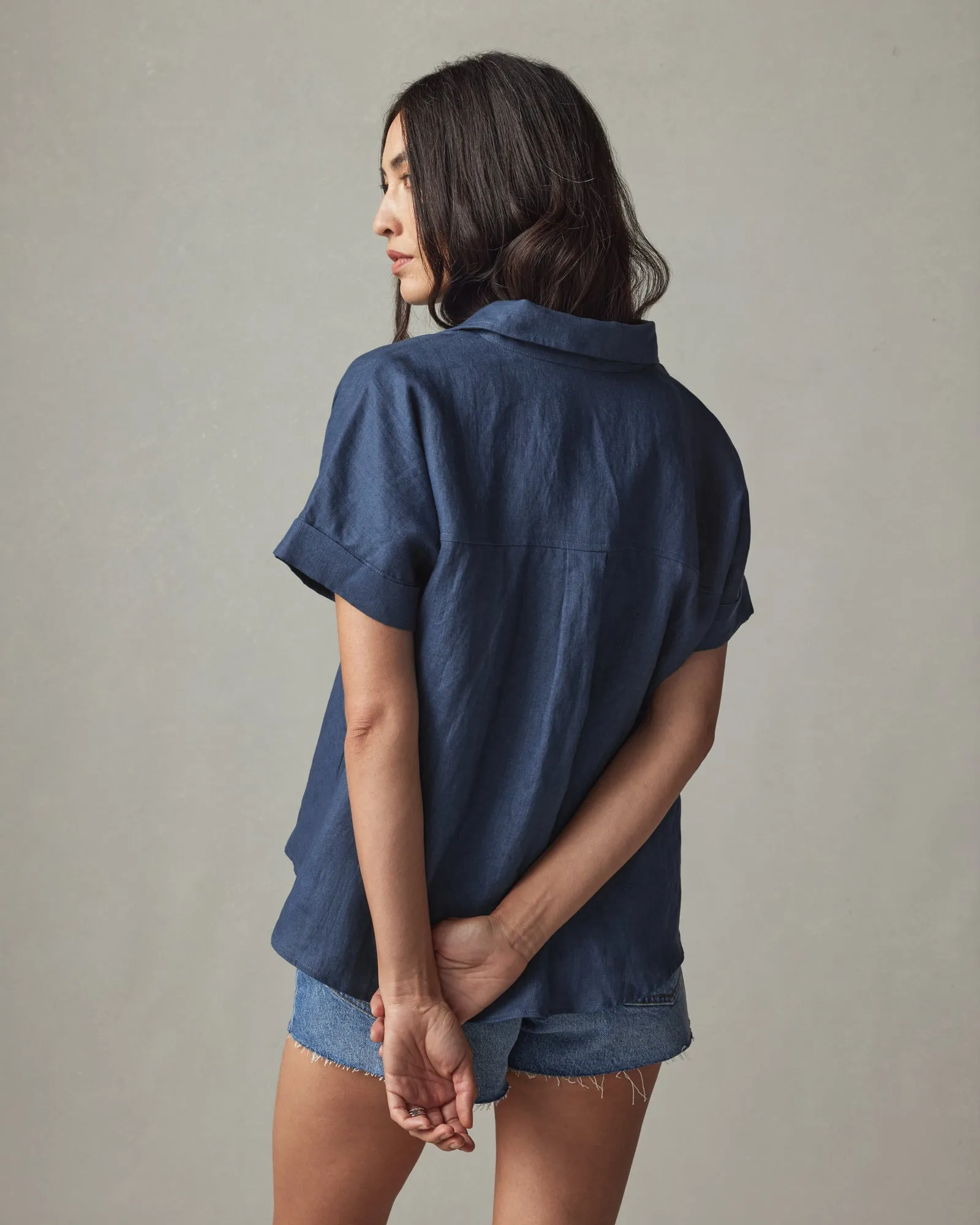 Easy Linen Shirt - Nautical Blue