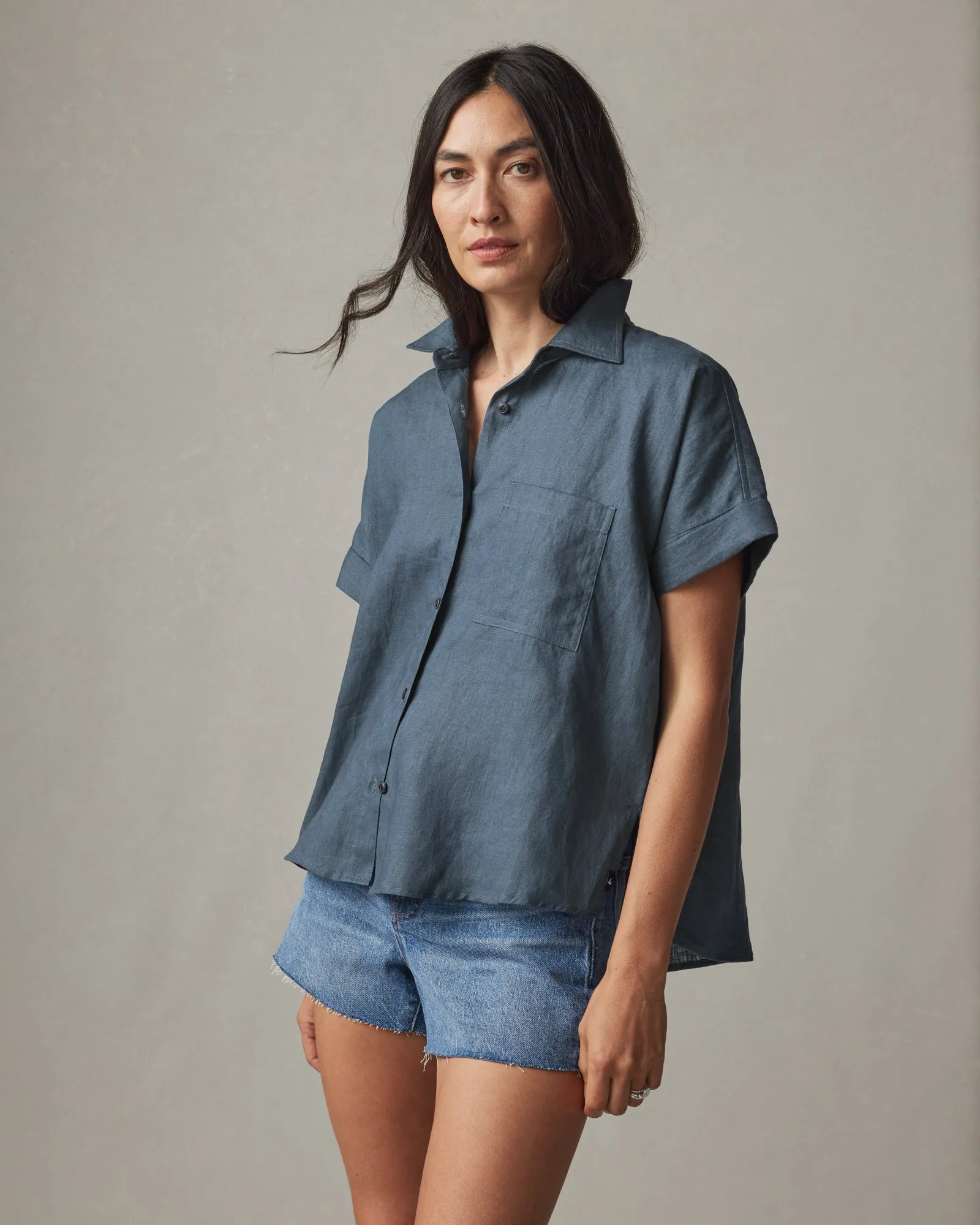 Easy Linen Shirt - Vintage Indigo