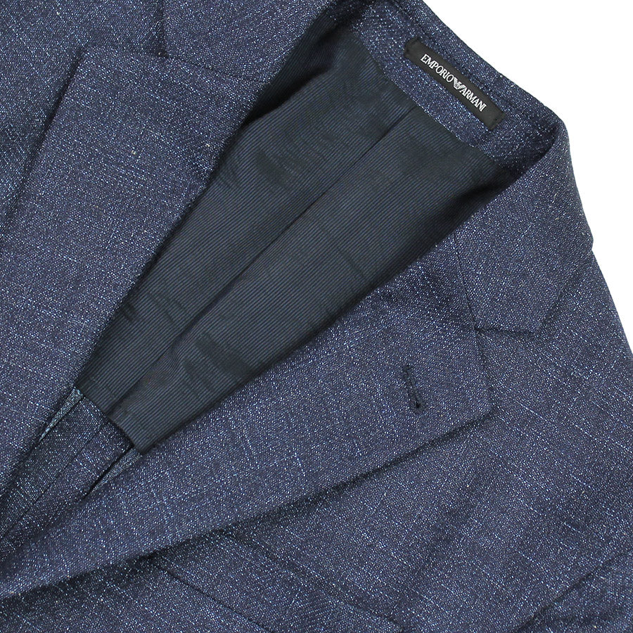 Emporio Armani - F Line Navy Fleck Blazer