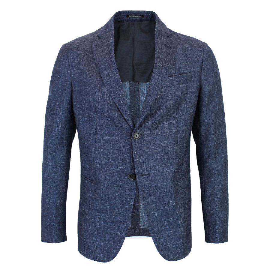 Emporio Armani - F Line Navy Fleck Blazer