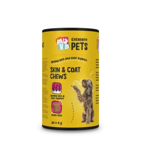 Excellent Pets Skin and Coat Chews 60 Treats