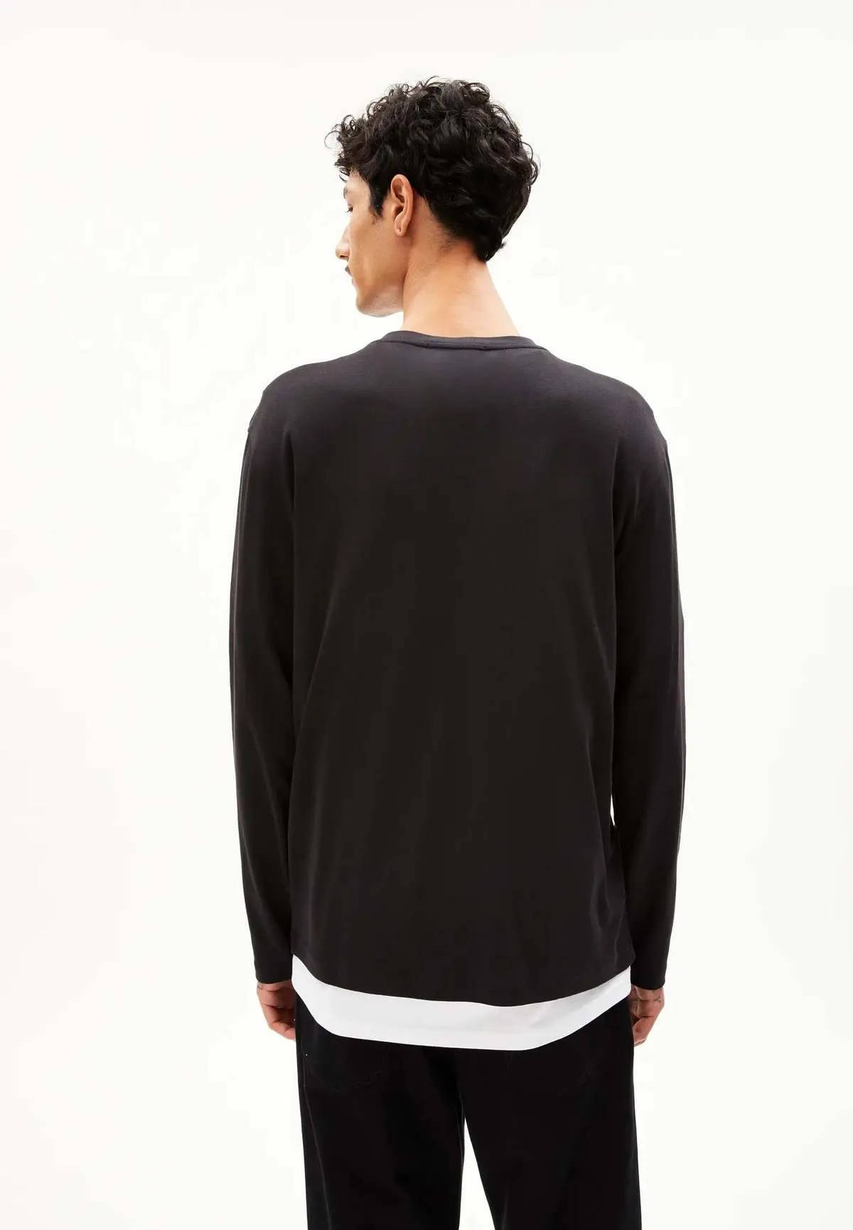 Faano Premium Organic Cotton Slim Fit Longsleeve - Black