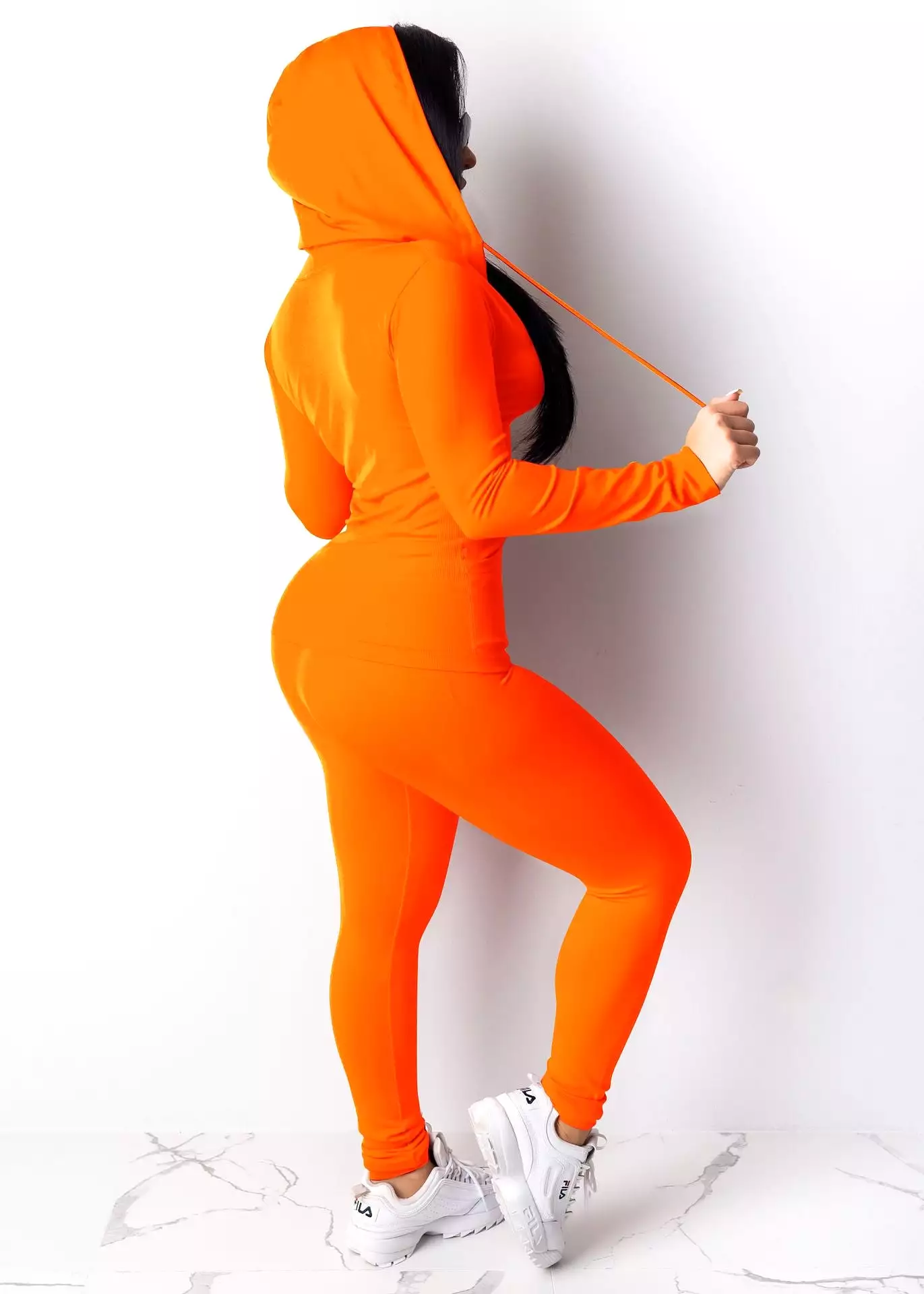 Fashion Hooded Two Piece Set Pants Suit Sportwear Tracksuit Women Outfits