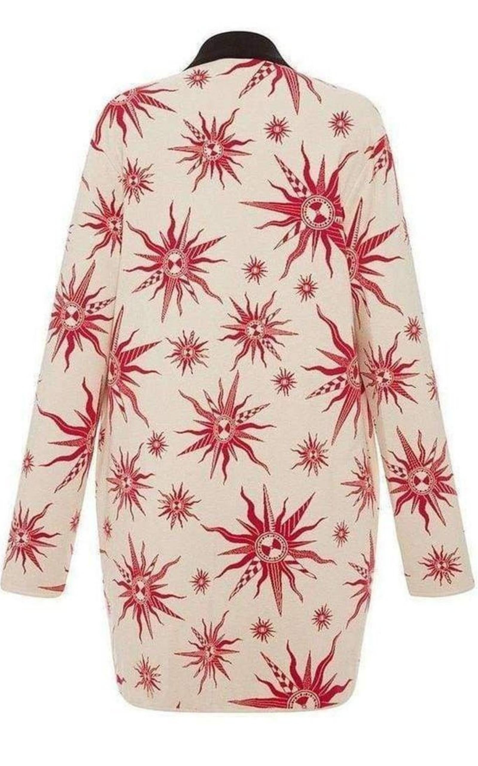 FAUSTO PUGLISI  |Knit Star Ivory Red Caban Coat