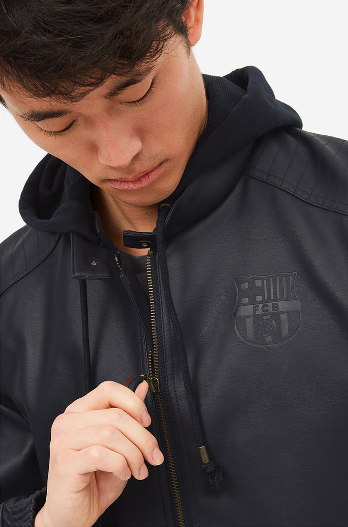 FC Barcelona aviator jacket with hood