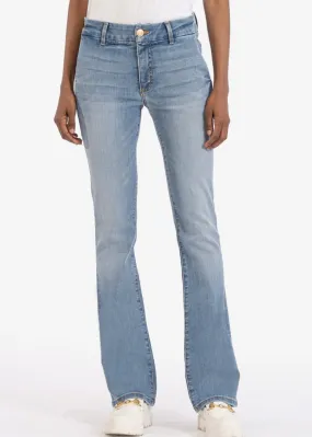 FINAL SALE - KUT Natalie Mid Rise Trouser Bootcut Jeans