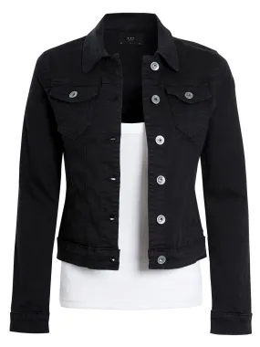 Fitted Denim Jackets, Black, UK Sizes 8 to 16