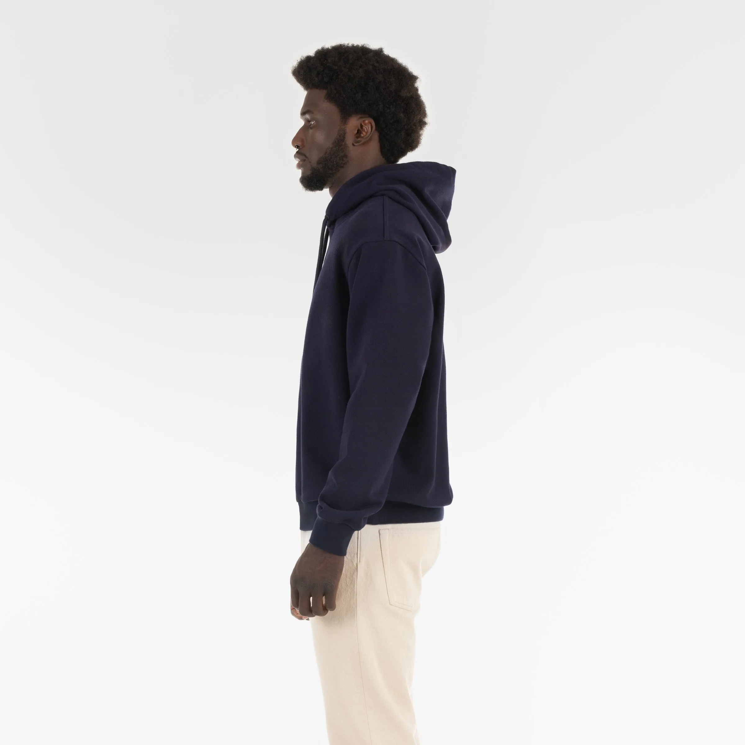 FULL ORGANIC HOODIE / BLUE INCHIOSTRO