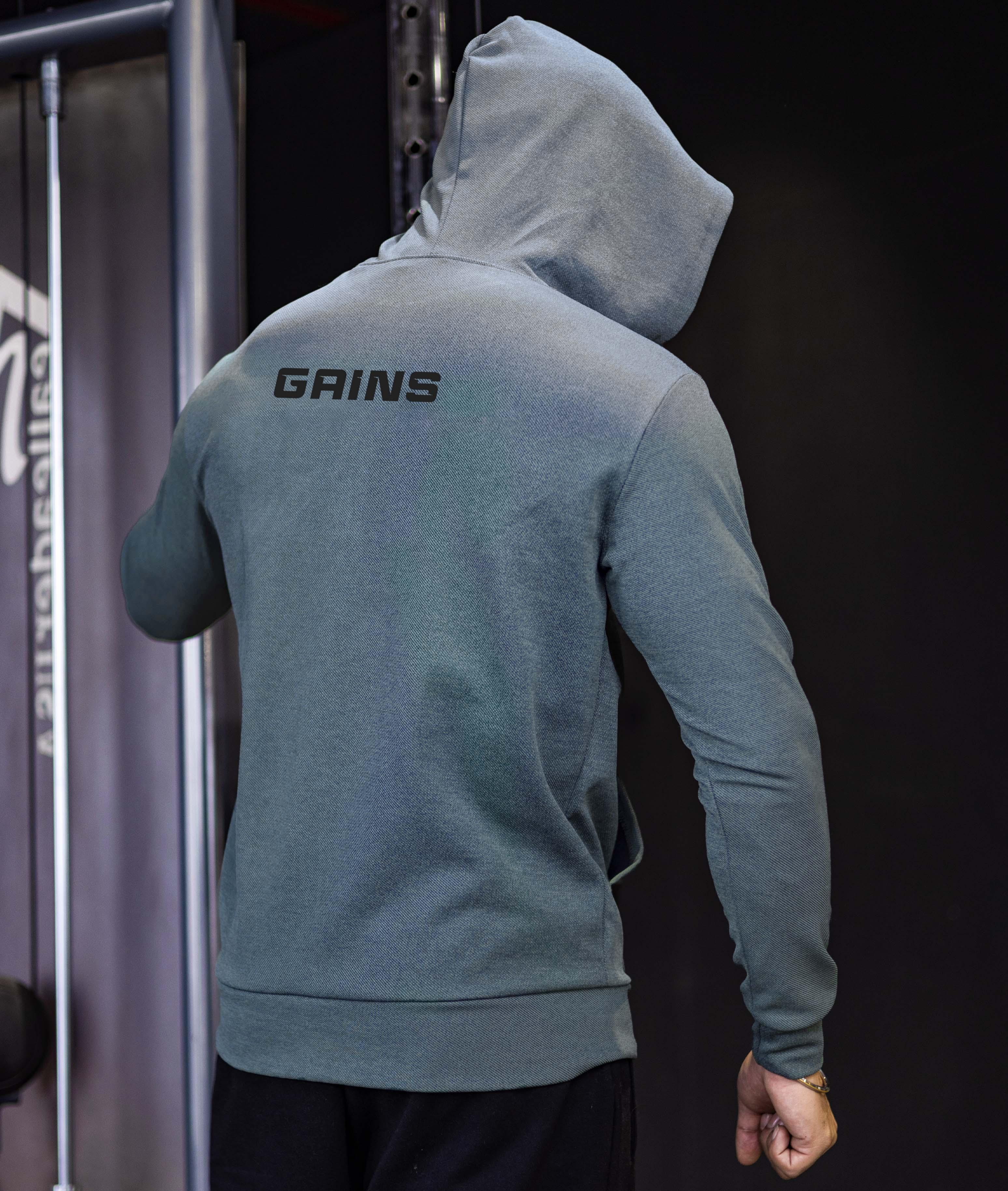 Gains GymX Hoodie: Slate Grey