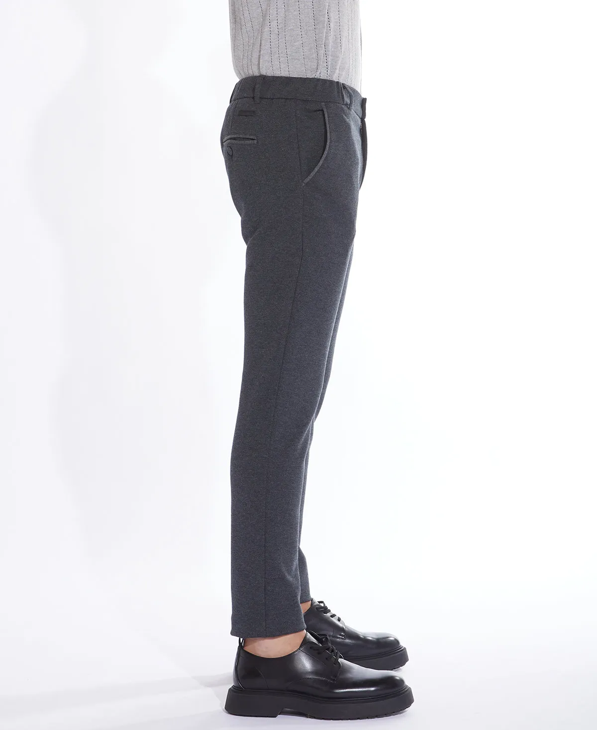 Gano Slim Knit Pants (Dark Charcoal)