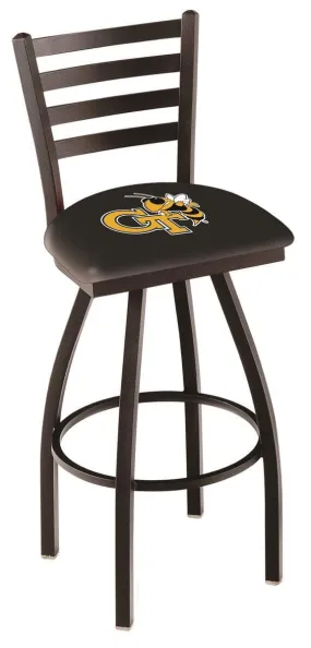 Georgia Tech Yellow Jackets HBS Ladder Back Swivel Bar Stool Seat Chair