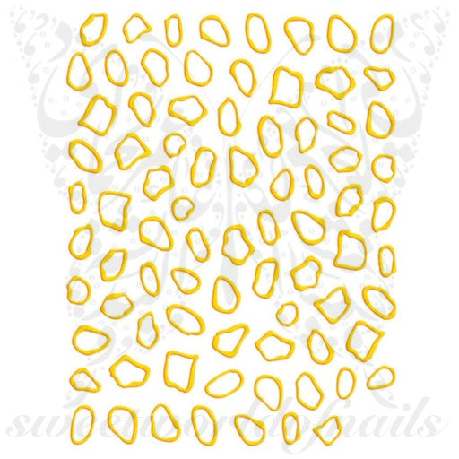 Gold Frame Nail Art Nail Stickers