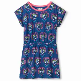 Hatley Rainbow Hearts Cinched Waist Dress