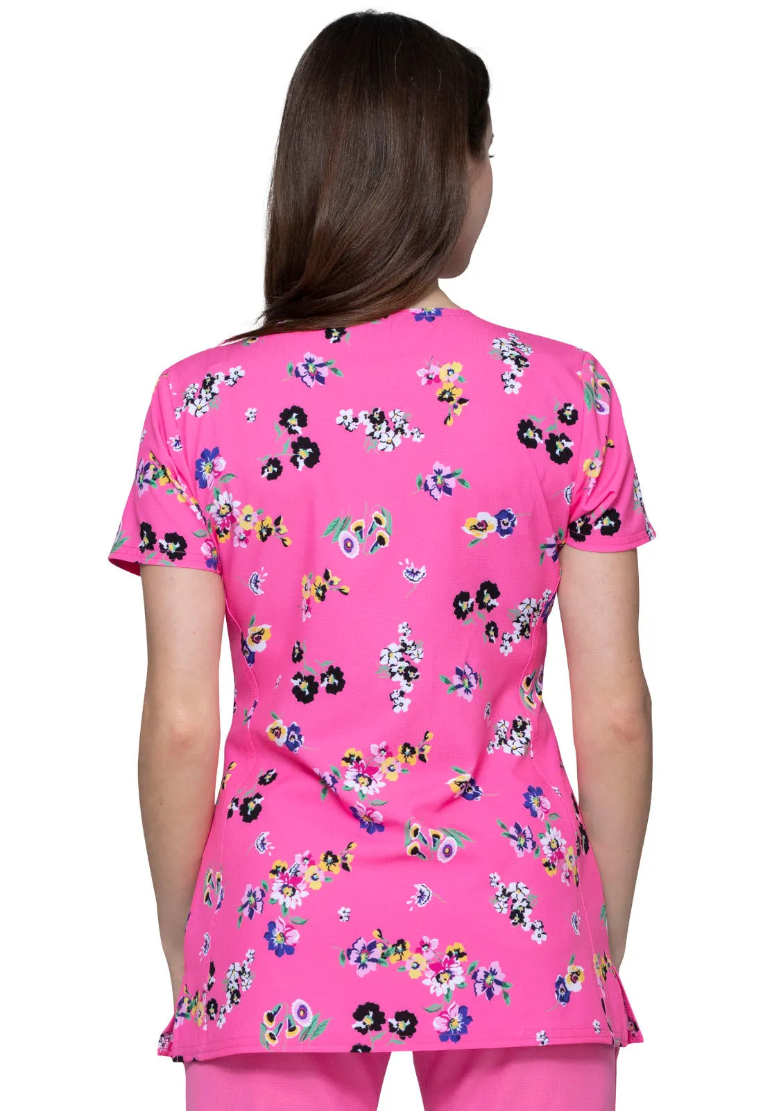 HeartSoul Prints V-Neck Top in Flowering Fields