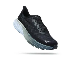 Hoka Mens Arahi 6 Lightweight Support Sneaker- Black White