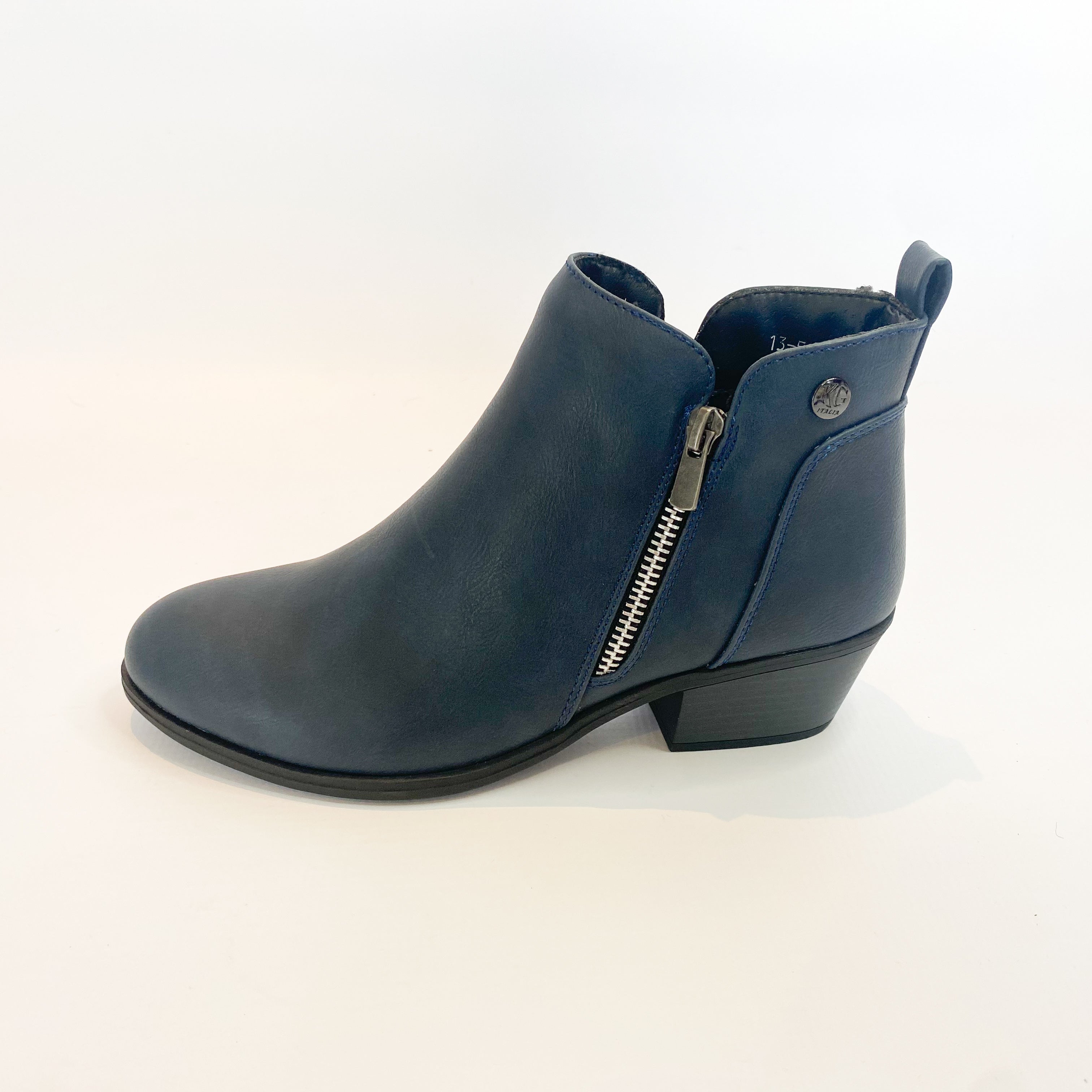 KG navy zide zip boot