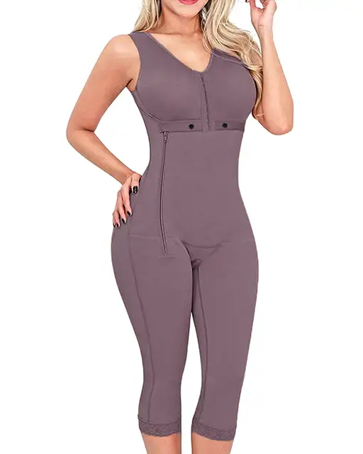 Long Pants Shaper Butt Lifter Thigh Slimmer Bodysuit Side Zipper