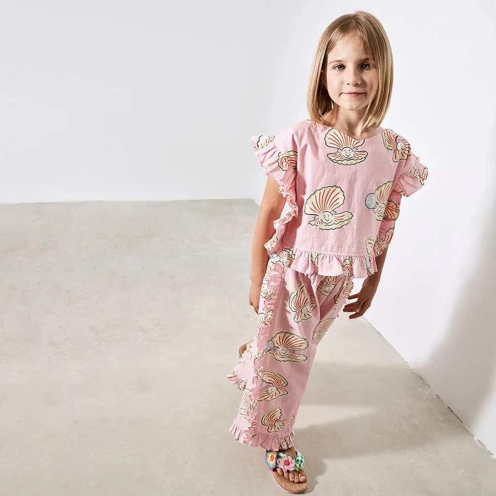 Maison Mangostan Child Oyster Pants Pink