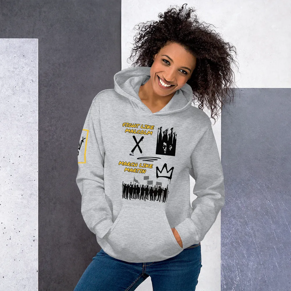 MARTIN KING/MALCOLM X Unisex Hoodie