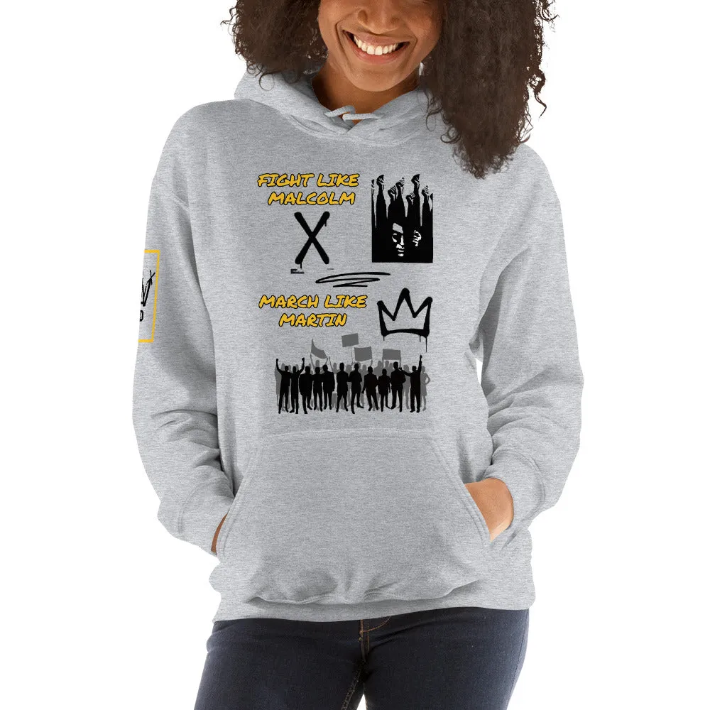 MARTIN KING/MALCOLM X Unisex Hoodie