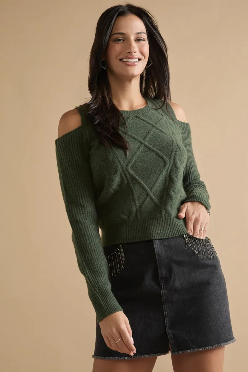 Maudie Cable Pullover Sweater