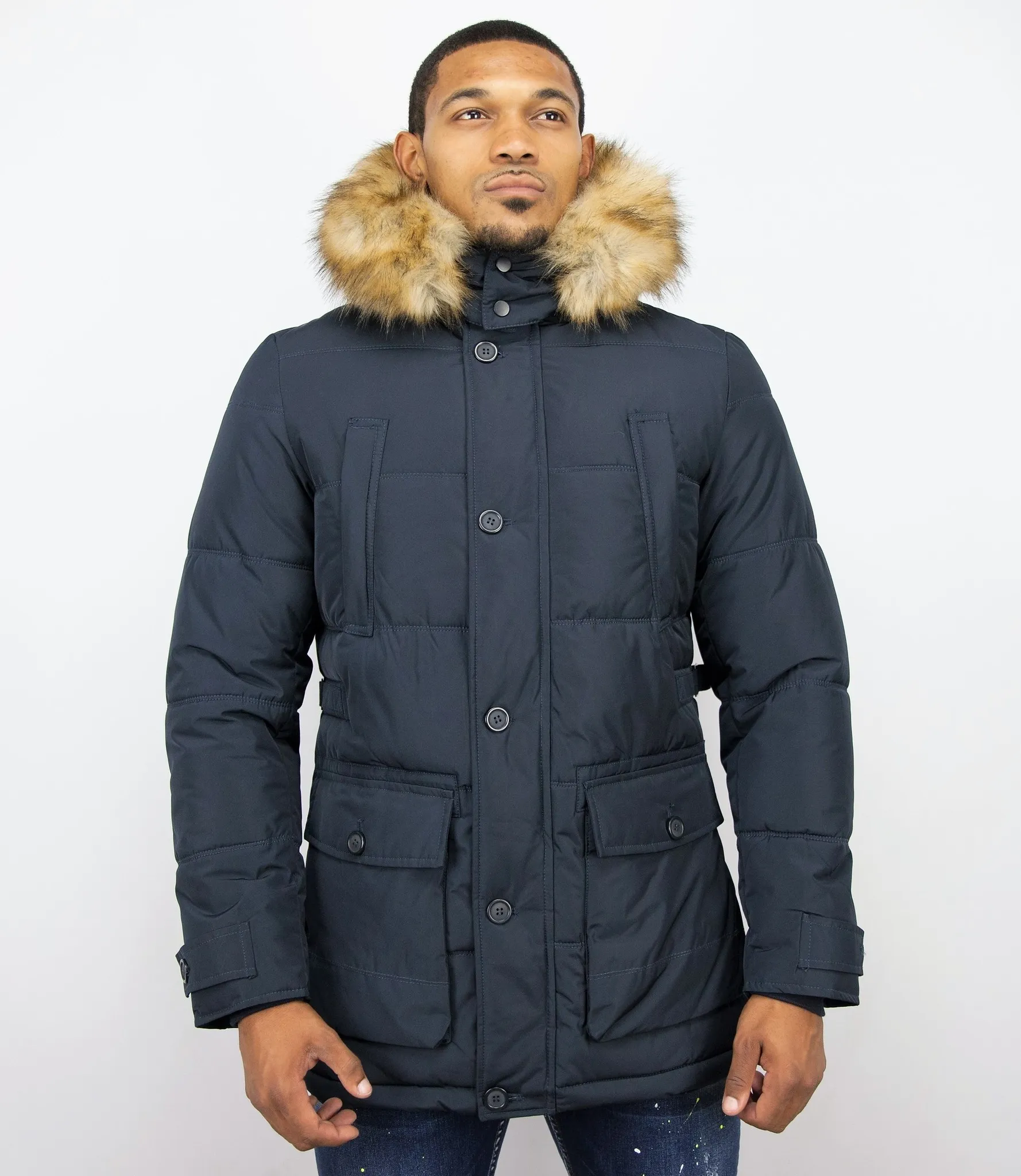 Men's Winter Jackets With Hood Blue |