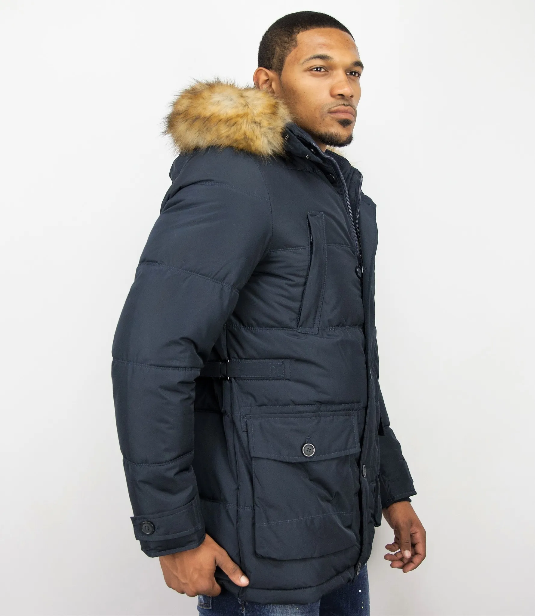 Men's Winter Jackets With Hood Blue |