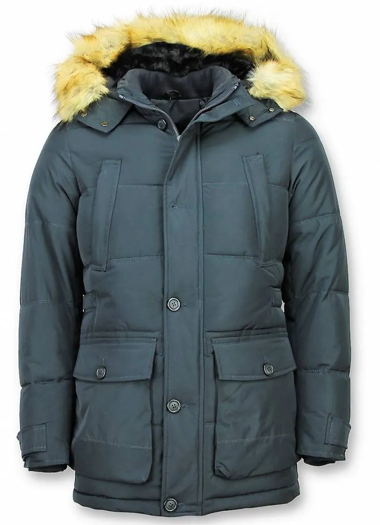 Men's Winter Jackets With Hood Blue |